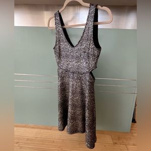 Sparkly Cutout Fit & Flare Dress